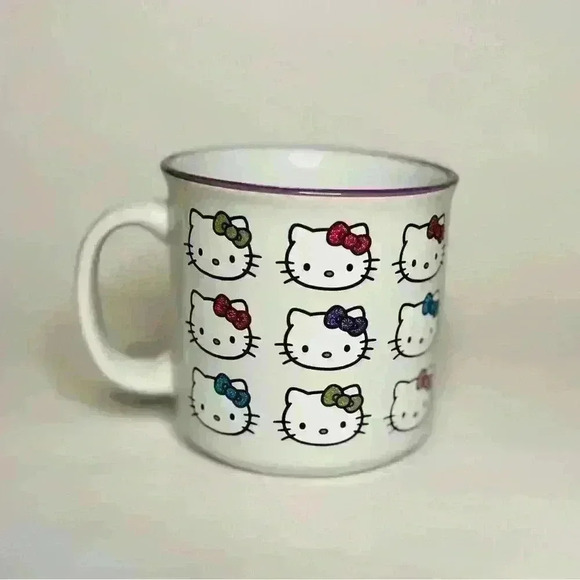 Hello Kitty 20 oz Hello Kitty Rainbow Bows Ceramic Mug, White - Picture 3 of 3